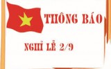 Thông báo nghĩ lễ Quốc khánh 02/9